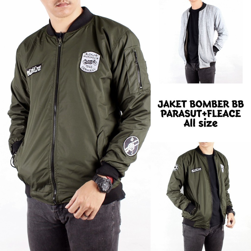 Jaket Bomber Pria Bolak Balik l Hoodie BB l Jaket Waterproof distro