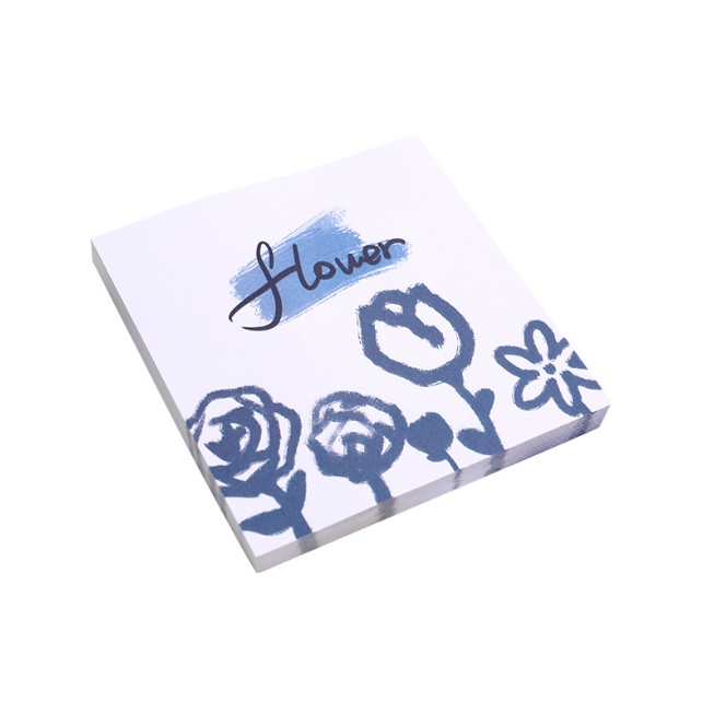 

J2 - Sticky notes simple blue Memo tempel blue rose
