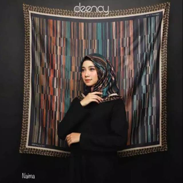 DISKON !! Hijab Segiempat Voal Motif Naima / Jilbab Voal Segiempat Motif / Kerudung  Segi Empat