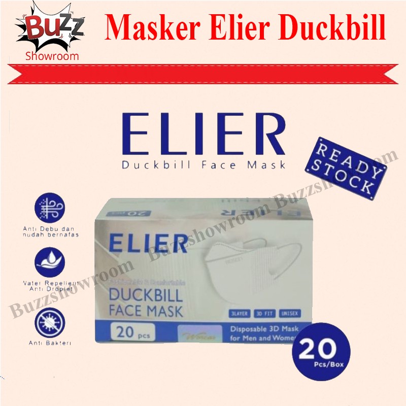 MASKER BOSON DUCKBILL ELIER DUCKBILL 3 PLY PREMIUM MASK [20 PCS ]