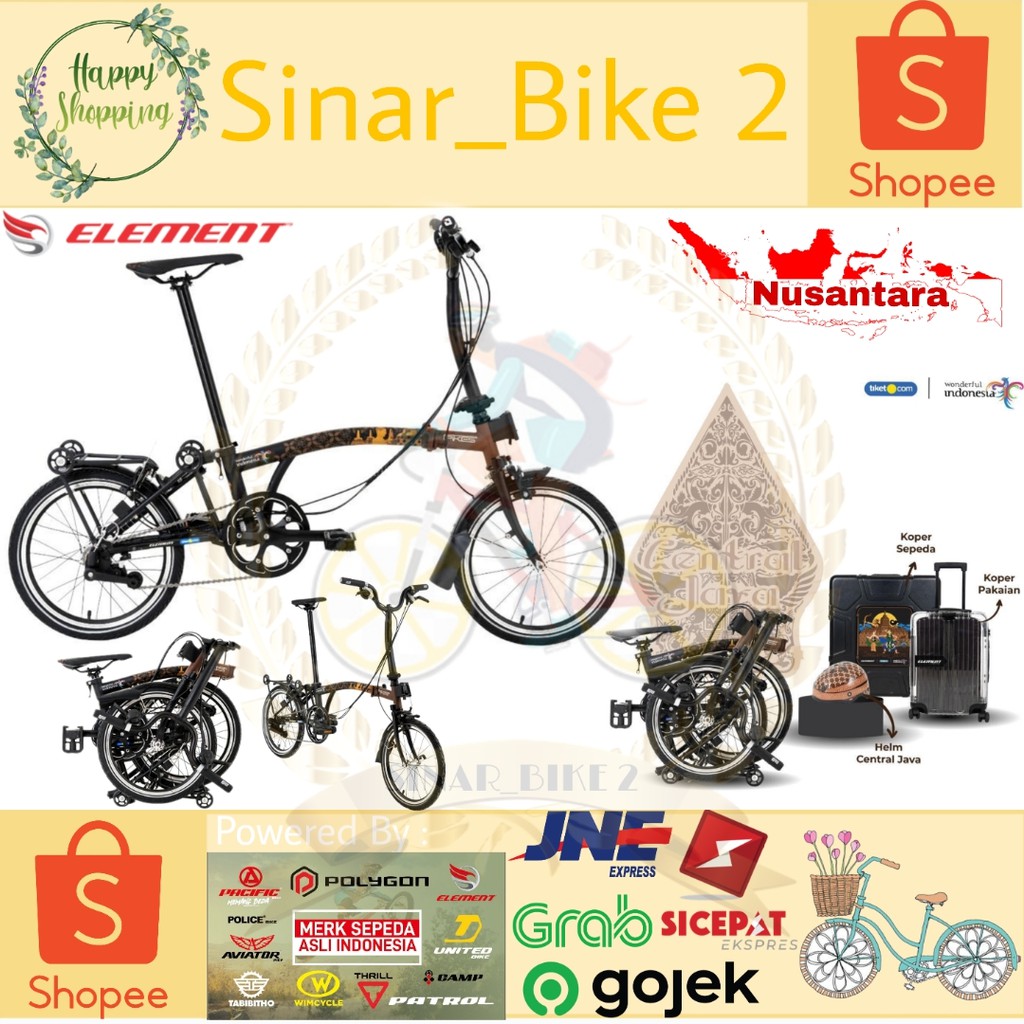 Sepeda Lipat Element Pikes Gen 2 Edisi Nusantara