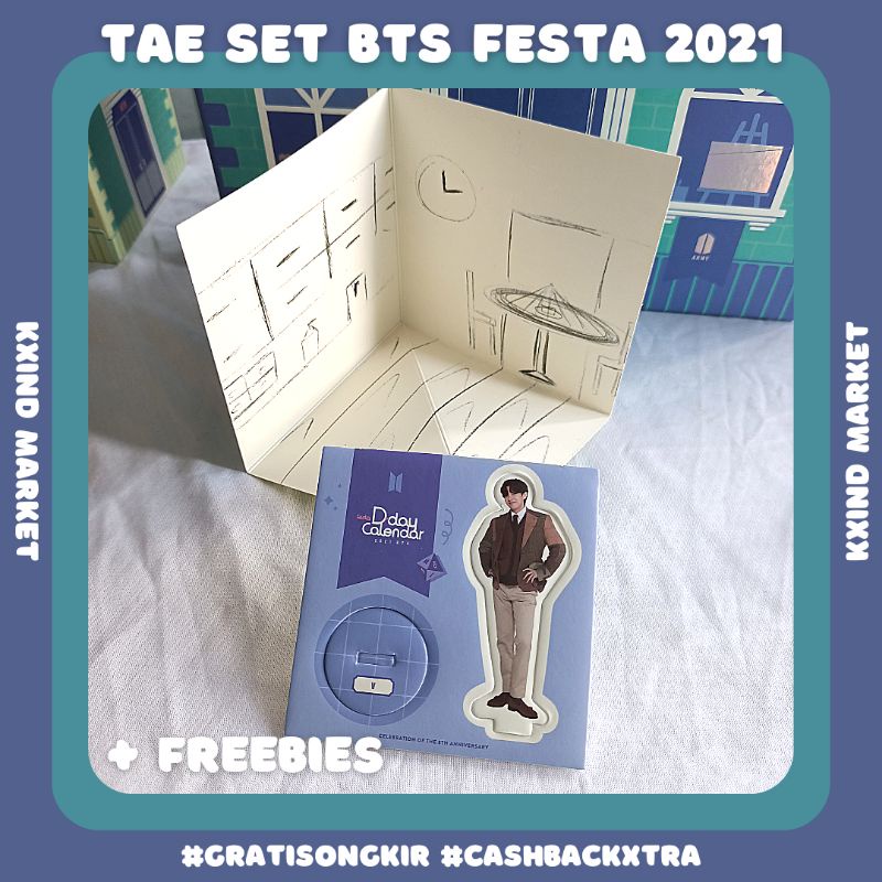 BTS FESTA 2021 D-DAY CALENDAR TAEHYUNG SET / album BTS / Festa BTS / photocard v / PC tae