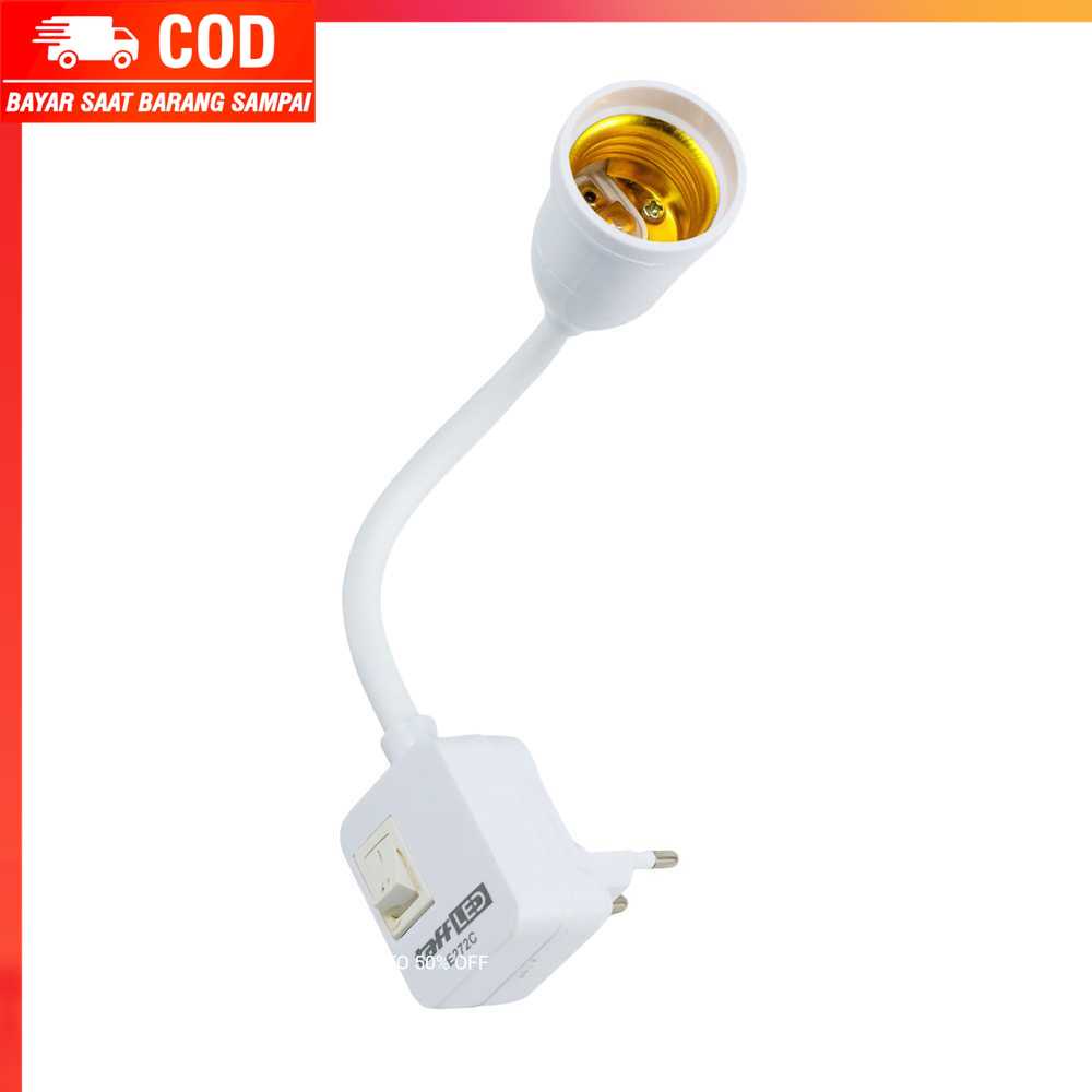 (100% BARANG ORI) Fitting Lampu EU E27 Wall Socket Lamp Holder 25cm - E272C