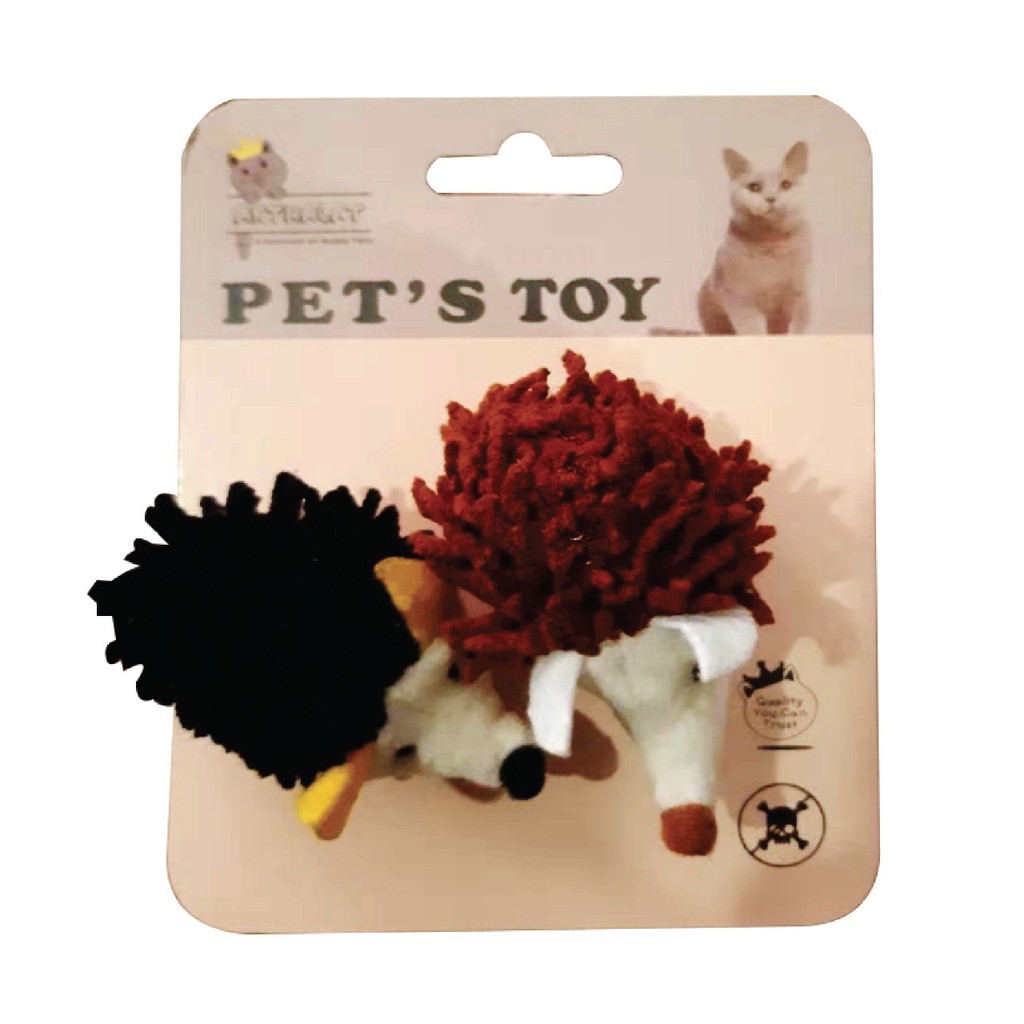 

ARTHACAT Cat Toy HEDGEHOG Doll Brown and Black