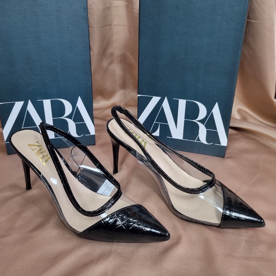 SEPATU ZR WANITA VINLY SLINGBACK HIGH HEELS