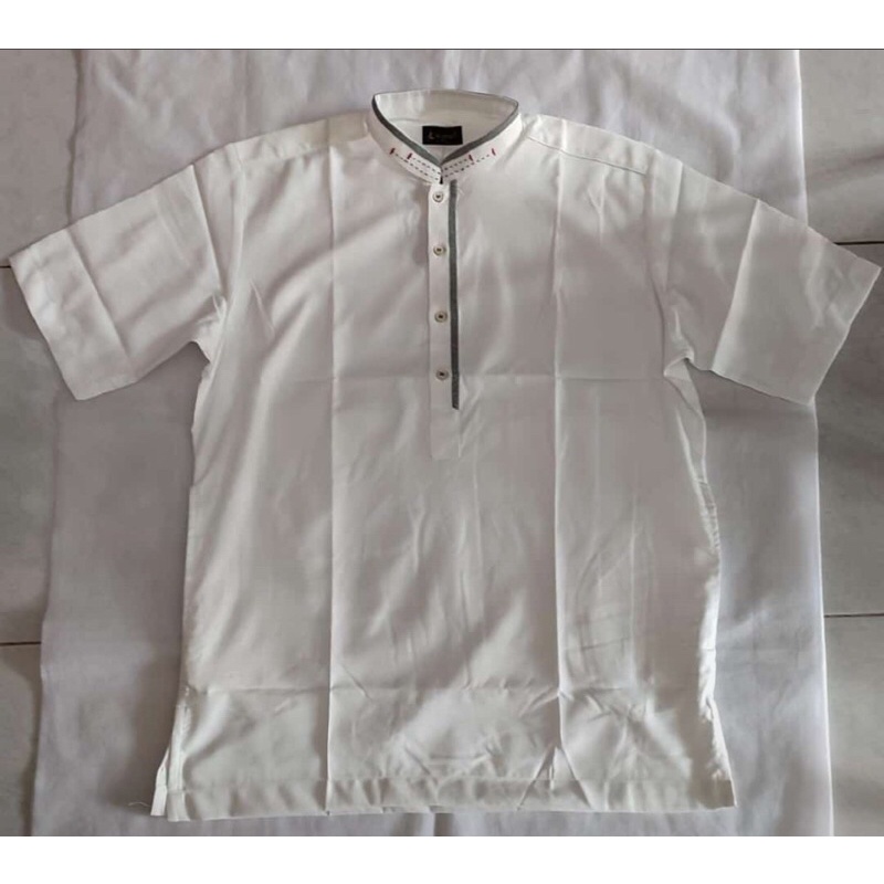 Baju Koko Al Luthfi Lengan Pendek Putih