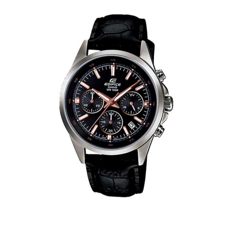 FREE BOX !!!! JAM TANGAN PRIA CASIO EDIFICE EFR527 ELEGAN TALI KULIT JAM TANGAN PRIA FASHION AKTIF SEMUA FUNGSI