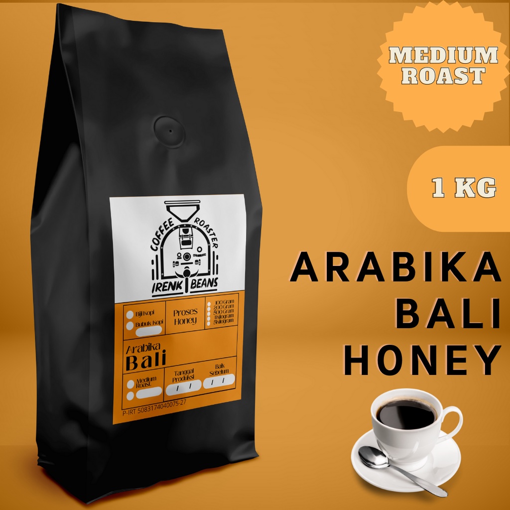 

Kopi Arabica Bali Honey 1000g Biji Bubuk