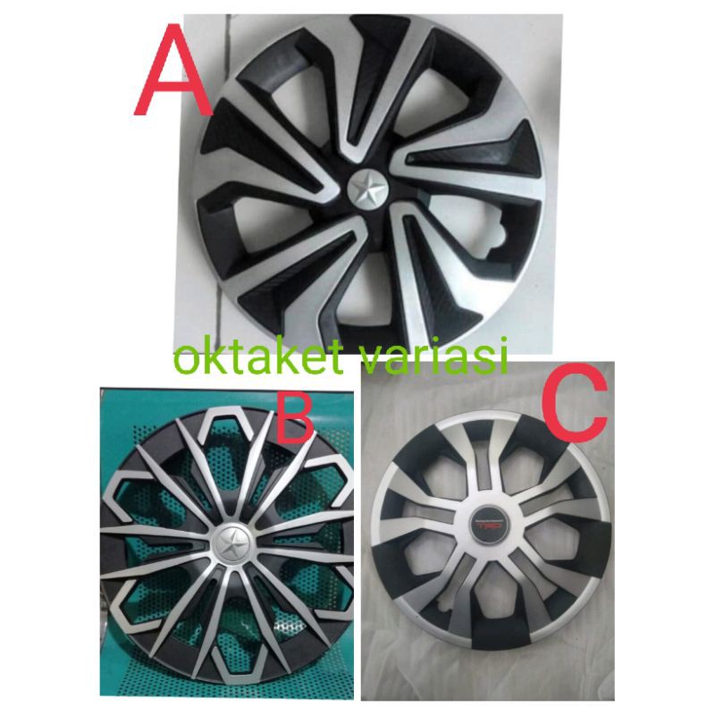 Dop velg ring 13&amp;14 hitam list silver mobil universal calya sigra Avanza Xenia Agya Ayla Gran Max Luxio Kijang Vios Carry