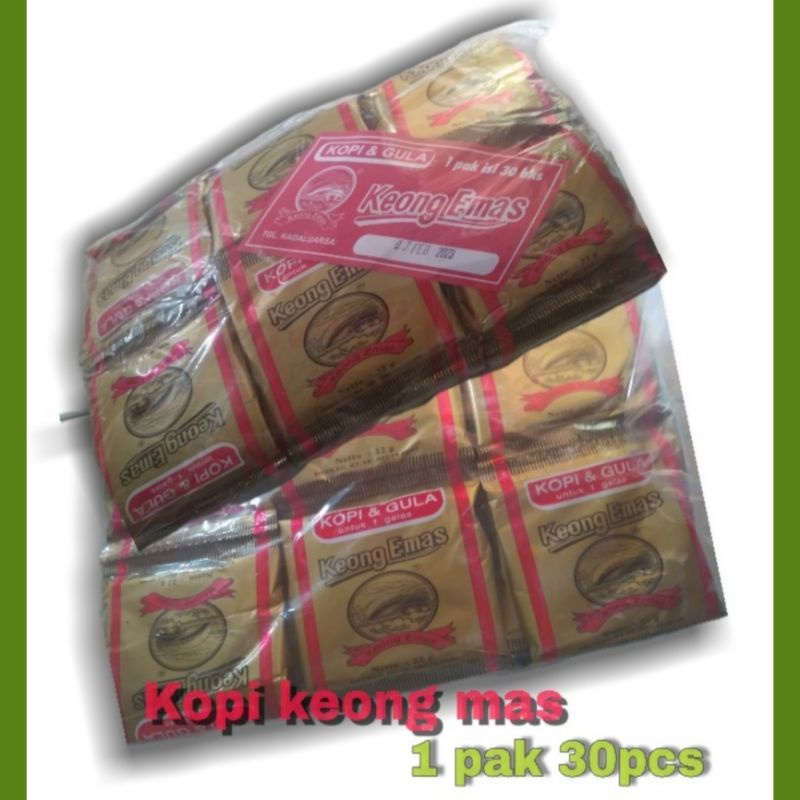 

KOPI KEONG MAS KOPI + GULA 1 pack 30pcs #lebih murah