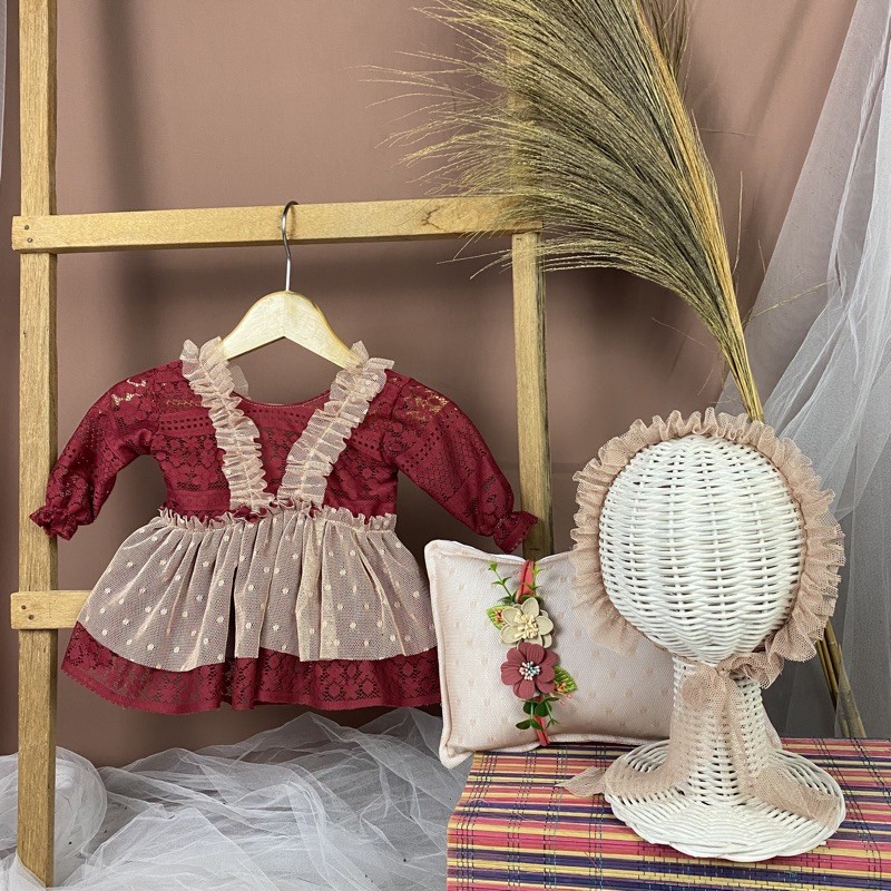 ROMPER NEWBORN, ROMPER NEWBORN BABY GIRL, ROMPER BAYI, AKSESORIS FOTO NEWBORN