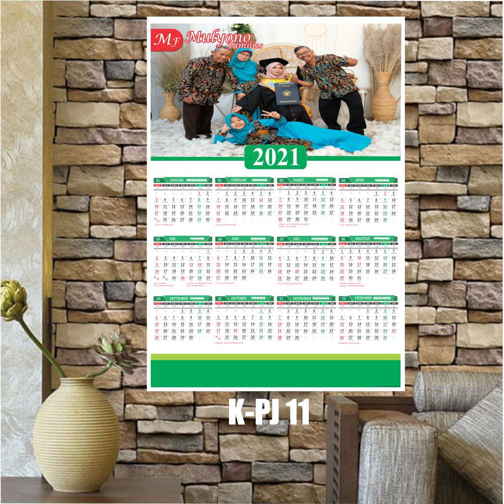 

MURAH!! Kalender Custom 2021, 1 lembar, isi 1 Foto besar, Kualitas Dijamin Bagus!!!