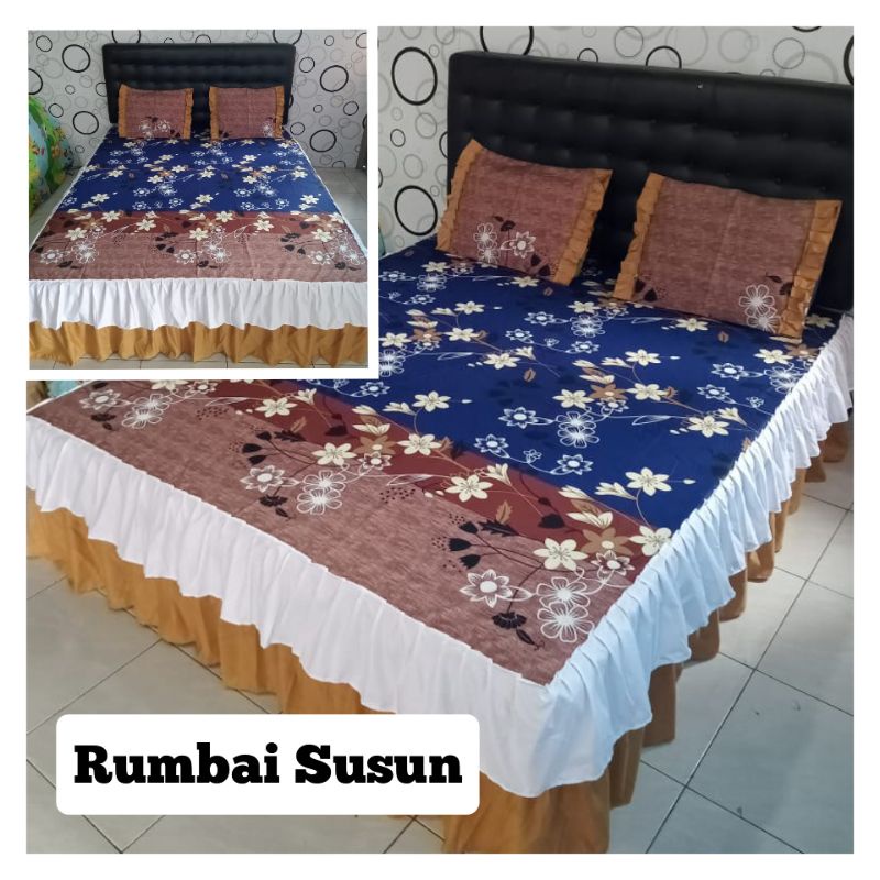 Sprei Rumbai Susun Ukuran 160x200