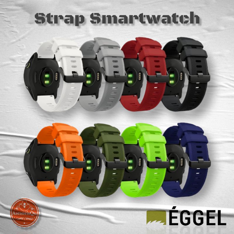 Strap Band Smartwatch Tali Jam 22mm Universal Silikon Rubber Gelang Jam Tangan Eggel Tempo 3 Style B