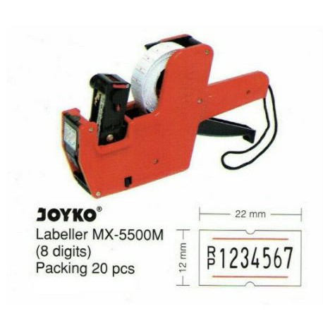 

Alat Label Labeller Harga Joyko 1 Baris 8 Digit MX-5500M