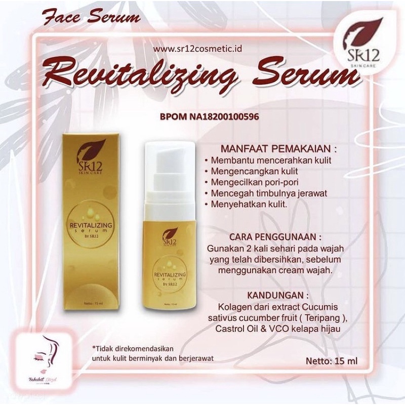 REVITALIZING SERUM SR12 / SERUM MELEMBABKAN &amp; MENCERAHKAN / SERUM BOPENG SERUM MATA PANDA SR12 BPOM