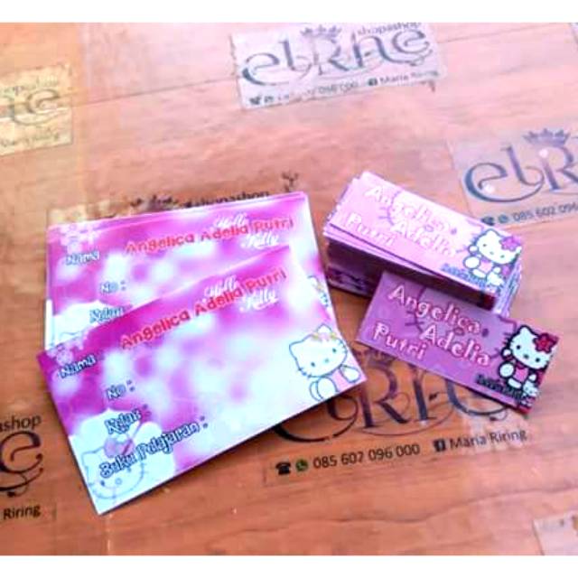 Stiker Nama Premium (untuk Botol Minum / Kotak Makan / Buku / Label Usaha)