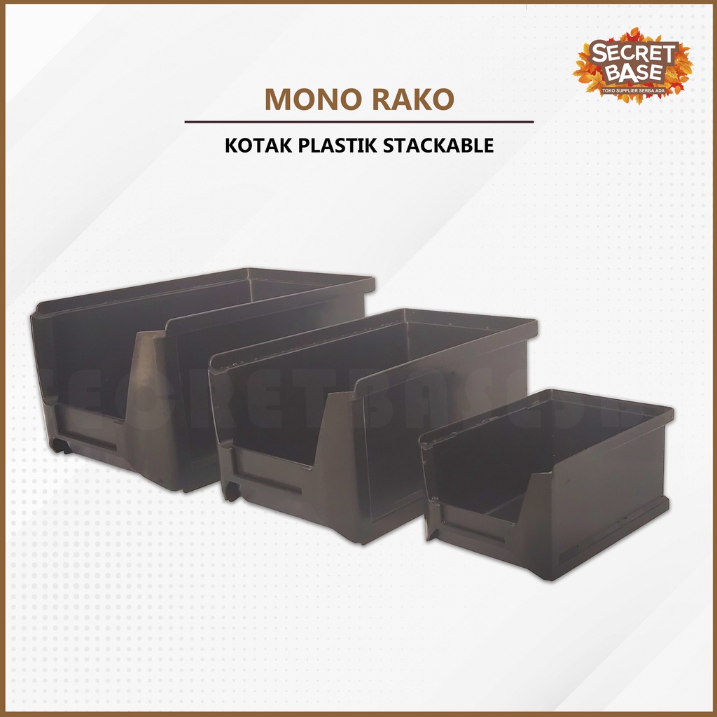 MONO RAKO - Kotak Plastik Stackable / Rak Susun / Rak Komponen / Box Organizer Mini