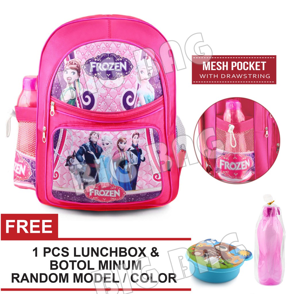 Tas Ransel Anak Perempuan Karakter - GLORIOUS.RTM + FREE Botol &amp; Lunchbox