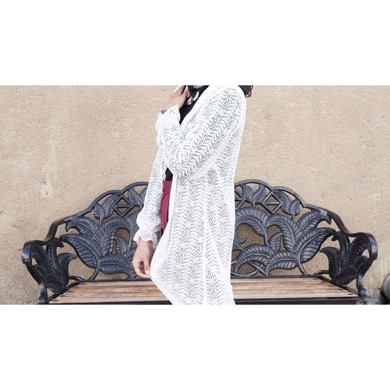 OUTER LACE PUTIH OUTER BROKAT PREMIUM HALUS