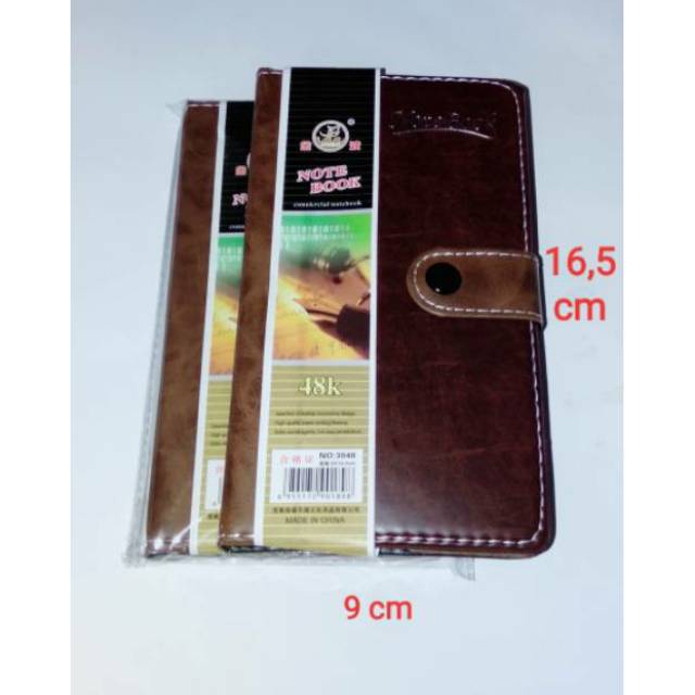 

buku catatan saku cover kulit/notebook saku/notebook mini kancing magnet 48K
