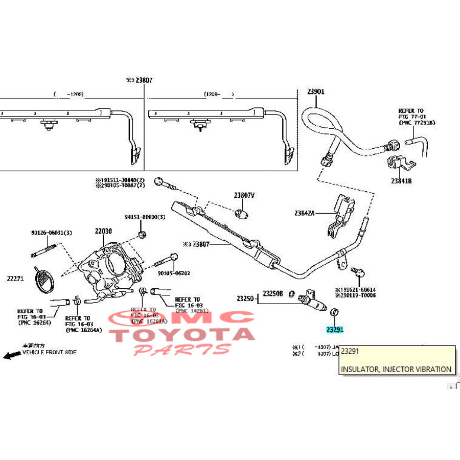 O Ring Oring Seal Gasket Insulator Injector Camry Soluna Vios Yaris 23291-0H020