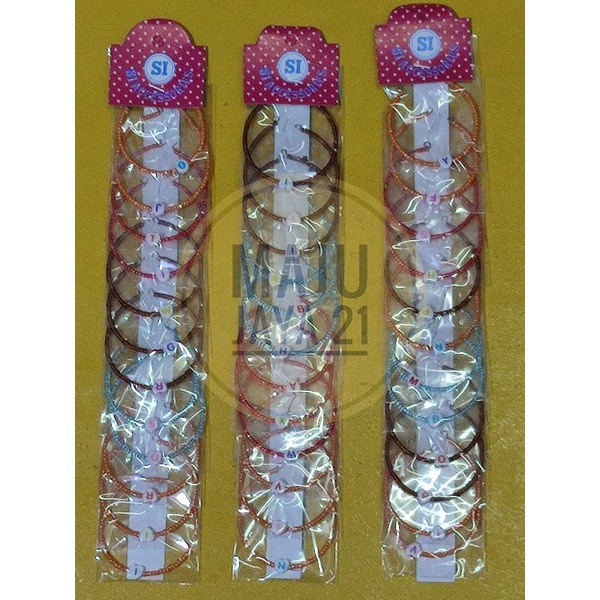 Gelang Anak Mute Huruf atau Motif  isi 24 Pcs
