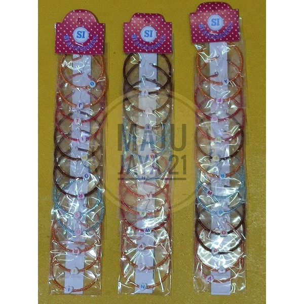 Gelang Anak Mute Huruf atau Motif  isi 24 Pcs