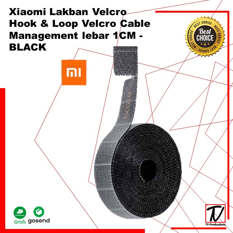 Xiaomi Lakban Velcro Hook &amp; Loop  Velcro Cable Management lebar 1CM