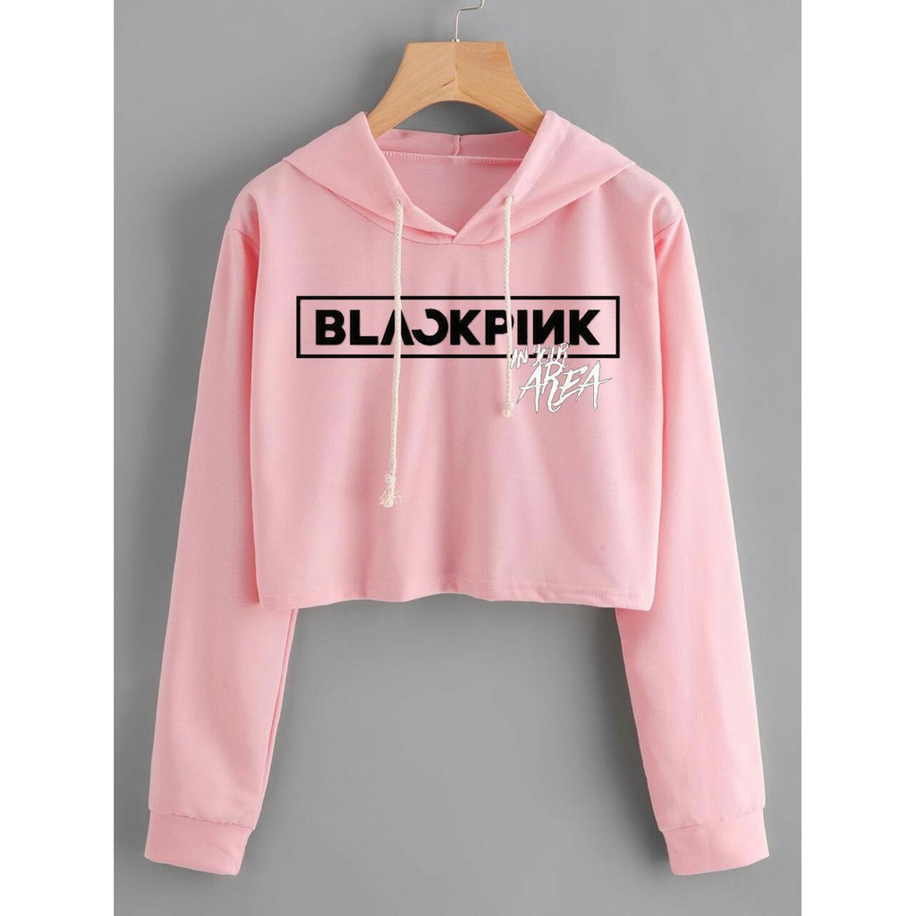 SWEATER BLACK PINK CROP 3 WARNA Shopee Indonesia