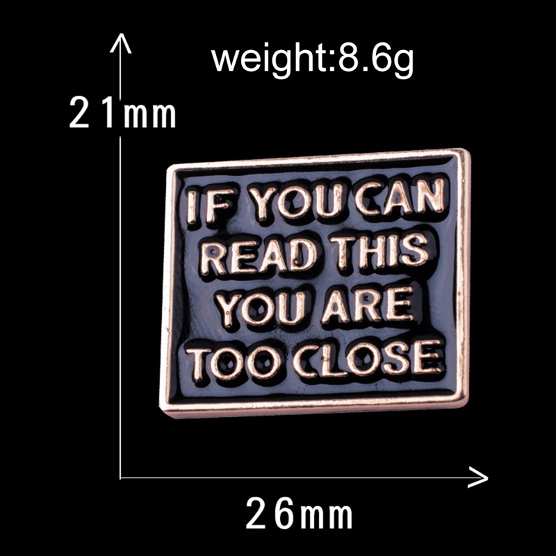 Pin Bros Enamel If You Can Read This Metal wvt-4