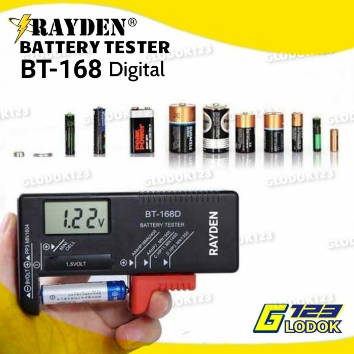 BATERAI TESTER DIGITAL BT168D