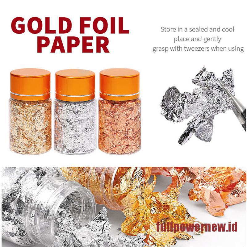 【COD】3PCS Gold Foil Flakes For Resin Imitation Gold Foil For Nails Painting Crafts