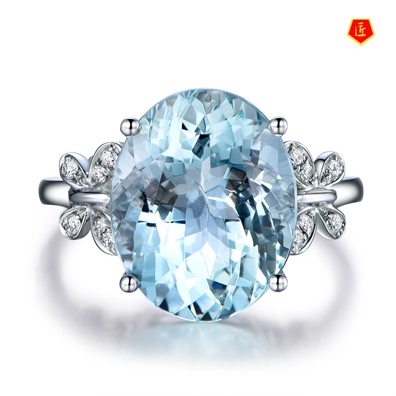 [Ready Stock]Blue Topaz Butterfly Ring Fashion Elegant and Personalized