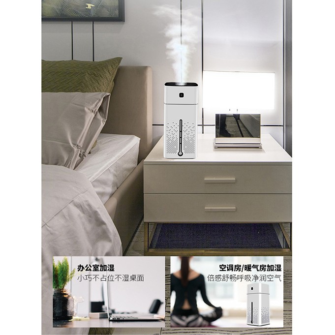 Humidifier 1 Liter Air Aromatherapy RGB Night Light 1000ml White