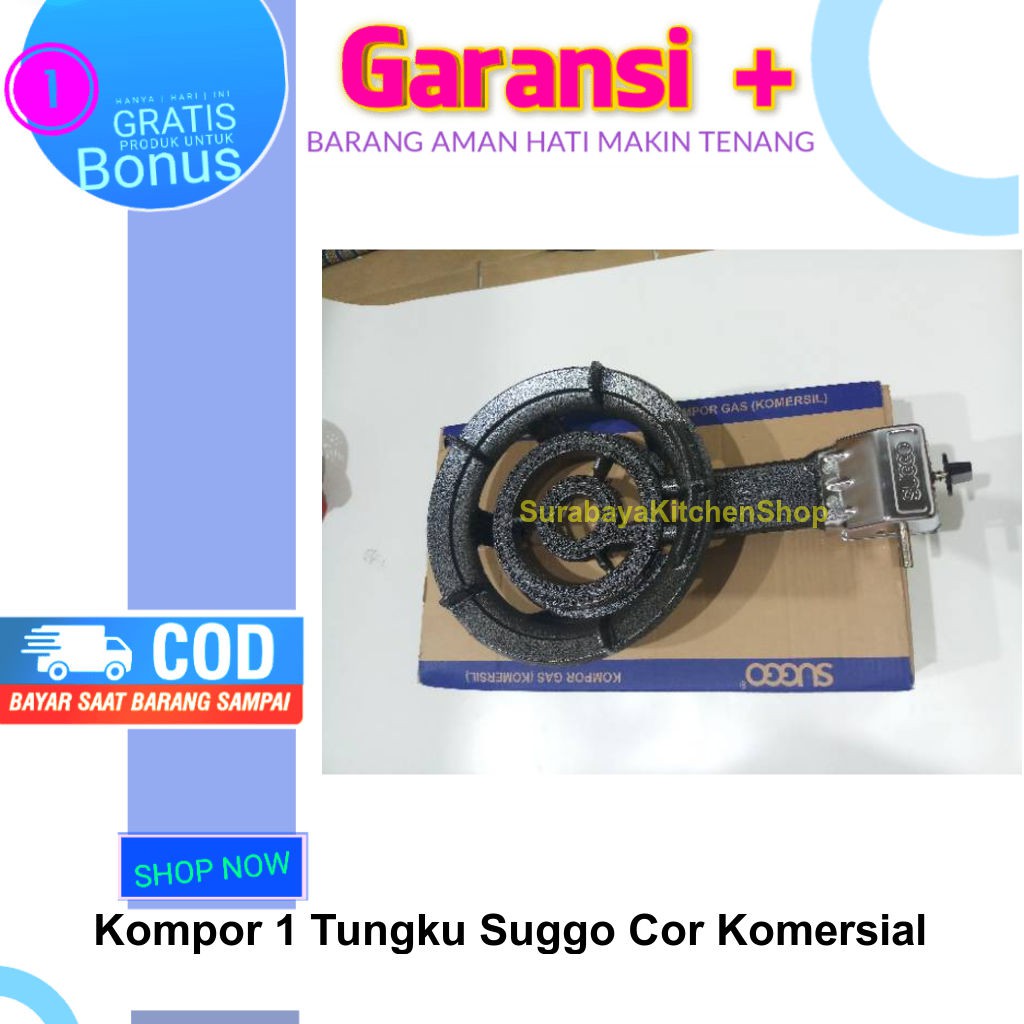 Kompor 1 Tungku Suggo Gas Cor Komersil 31A Api Seribu