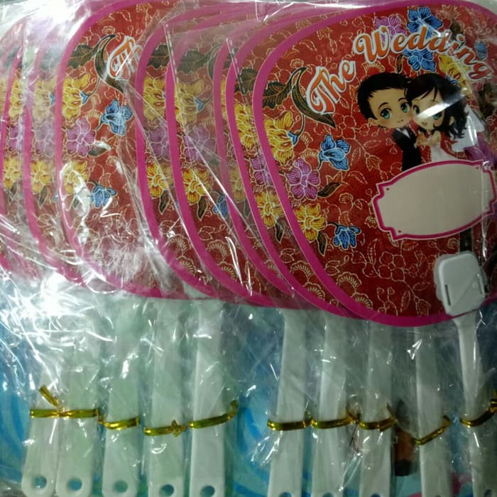 KIPAS WEDDING SOUVENIR PERNIKAHAN KIPAS CANTIK KIPAS PLASTIK KERTAS