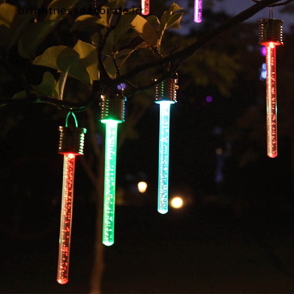 [birth] LED Solar Hang Pendant Lights Colorful Outdoor Garden Lamp Chandelier [ID]