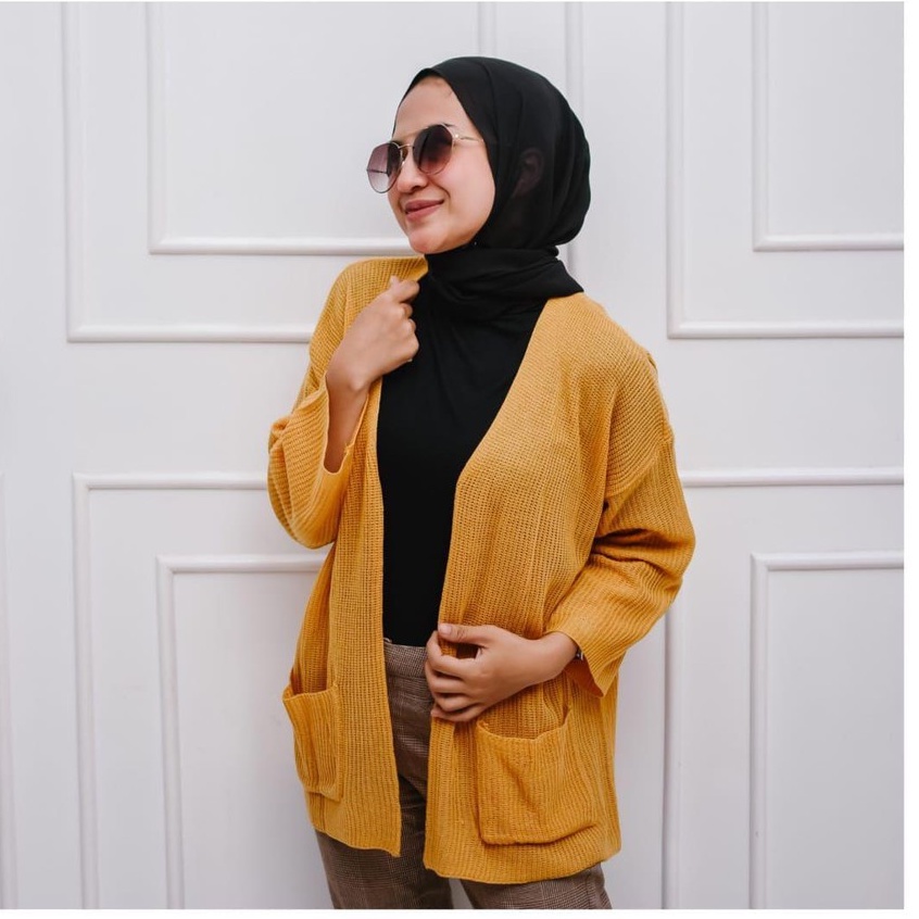 LOOCY CARDY 12 GET / Kardigan Rajut Oversize / Cardie Outher / Loocy Pocket Cardie 12 Get /  Kardigan Rajut Rajut Wanita-2