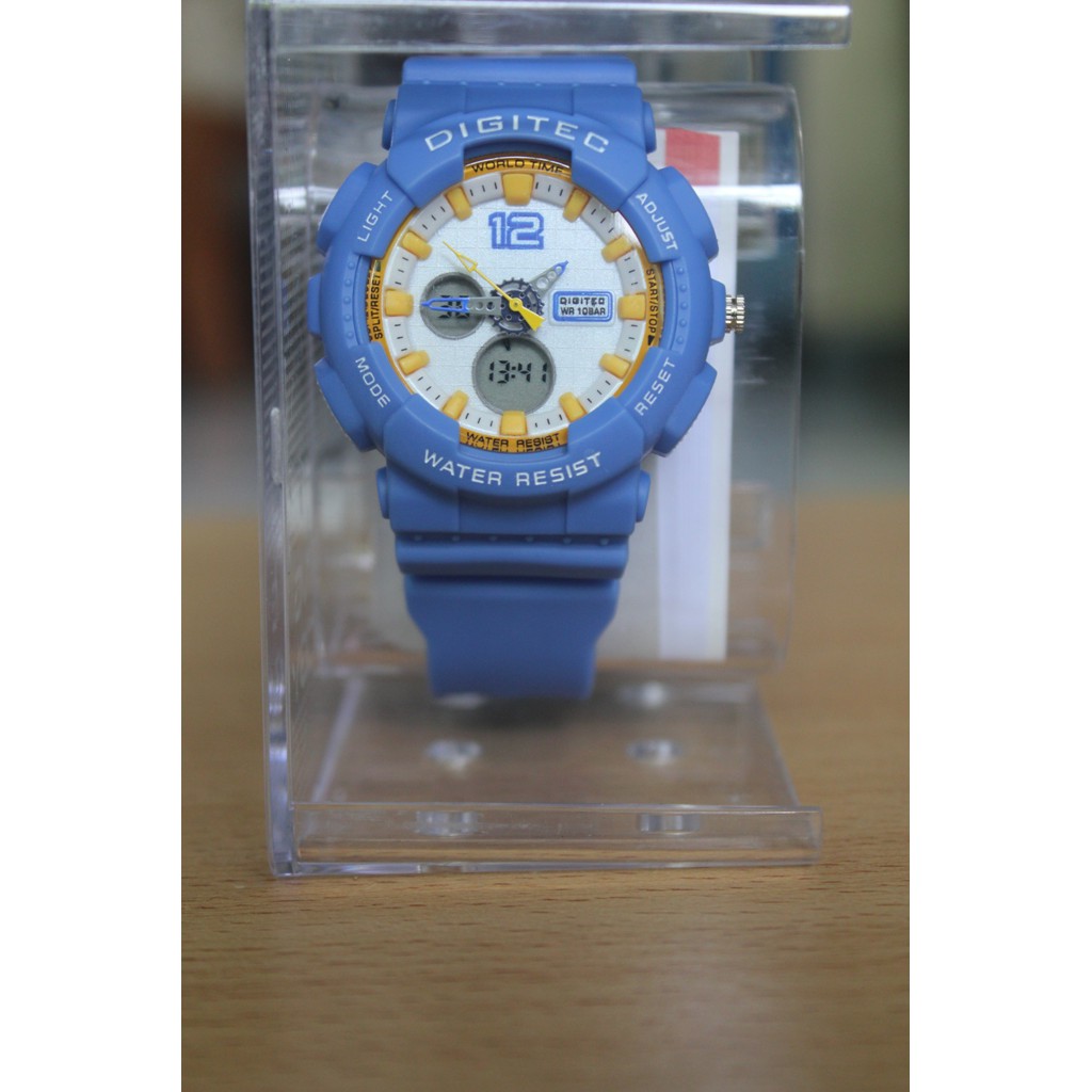 Anti Air  Jam Tangan Digitec Wanita Original Biru Kuning