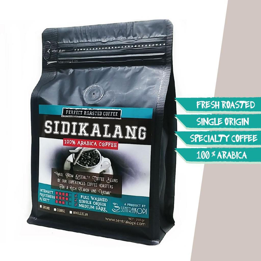 

Arabika Sidikalang 200 Gram - Kopi Bubuk / Biji - Premium Arabica Coffee by Sentra Kopi