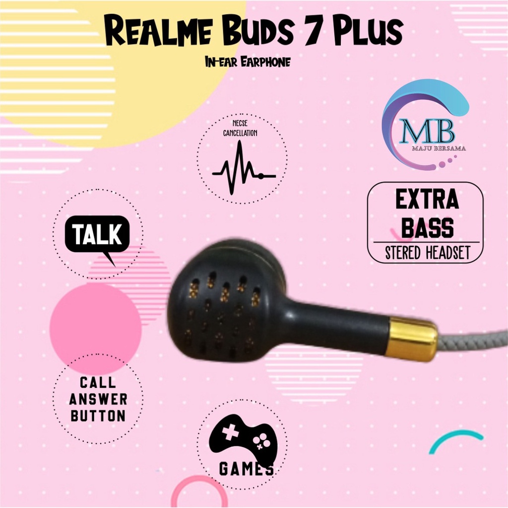 BM085 HEADSET HANDSFREE EARPHONE Hf REALME BUDS 7 PLUS EXTRA BASS realme MB2152