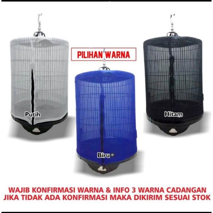 krodong sangkar murai transparan ukuran no 1 2 3 tersedia warna putih hitam dan biru best seller