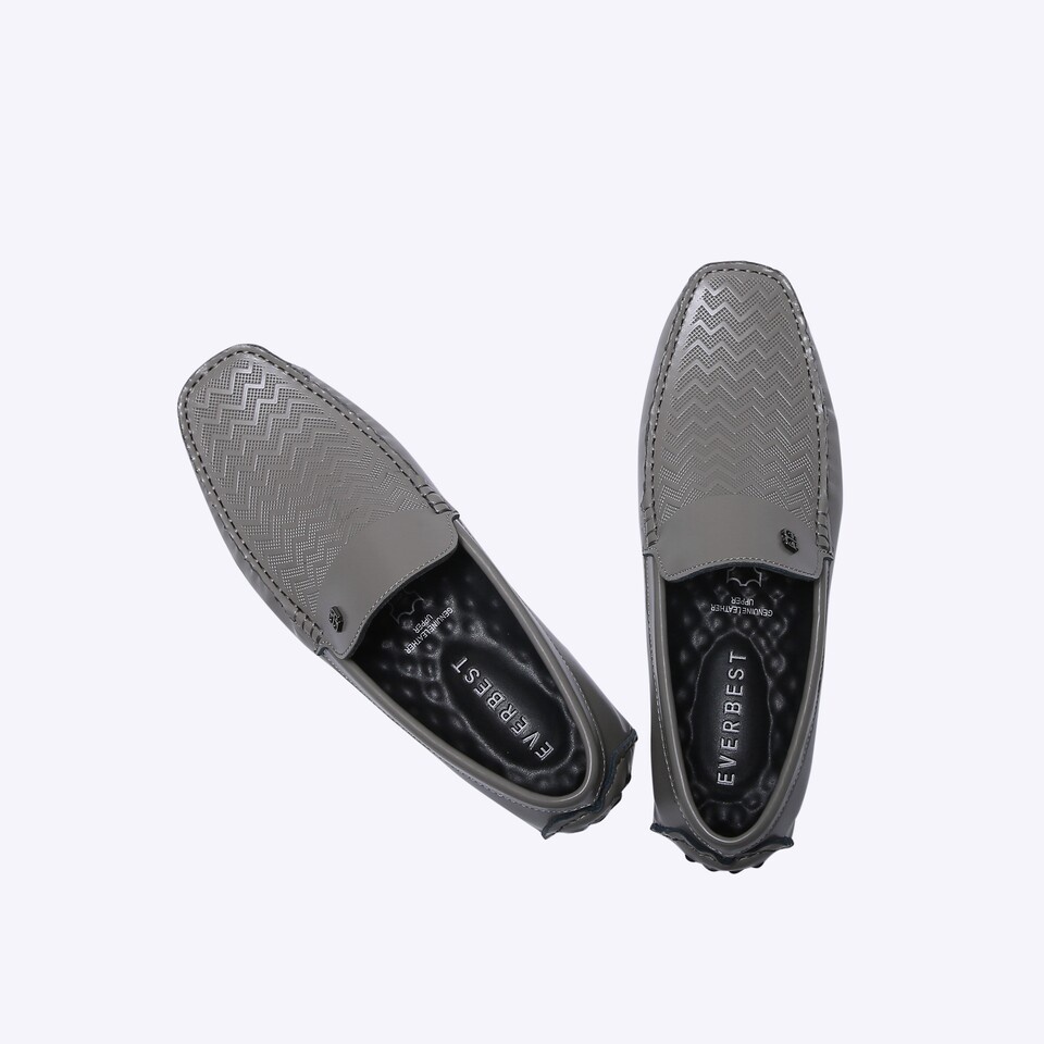 SEPATU PANSUS EVERBEST PRIA ORIGINAL LOAFER BRANDED KULIT ABU-ABU EM47