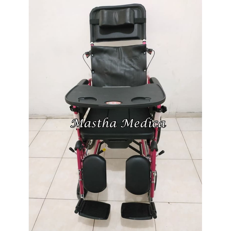 Kursi Roda Avico 5in1 Tempat Tidur+BAB+Makan+Selonjor Aluminium