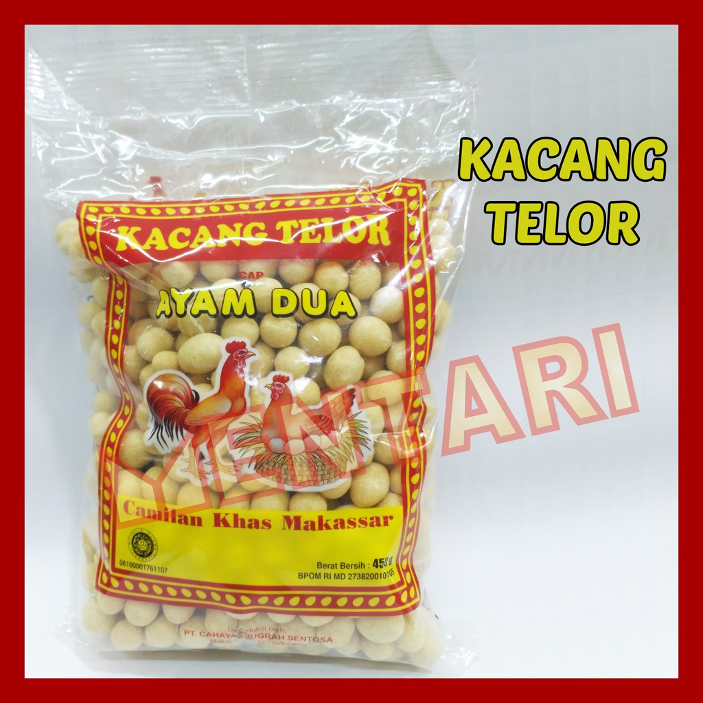 

Kacang Telor AYAM DUA 450 gr Khas Makassar