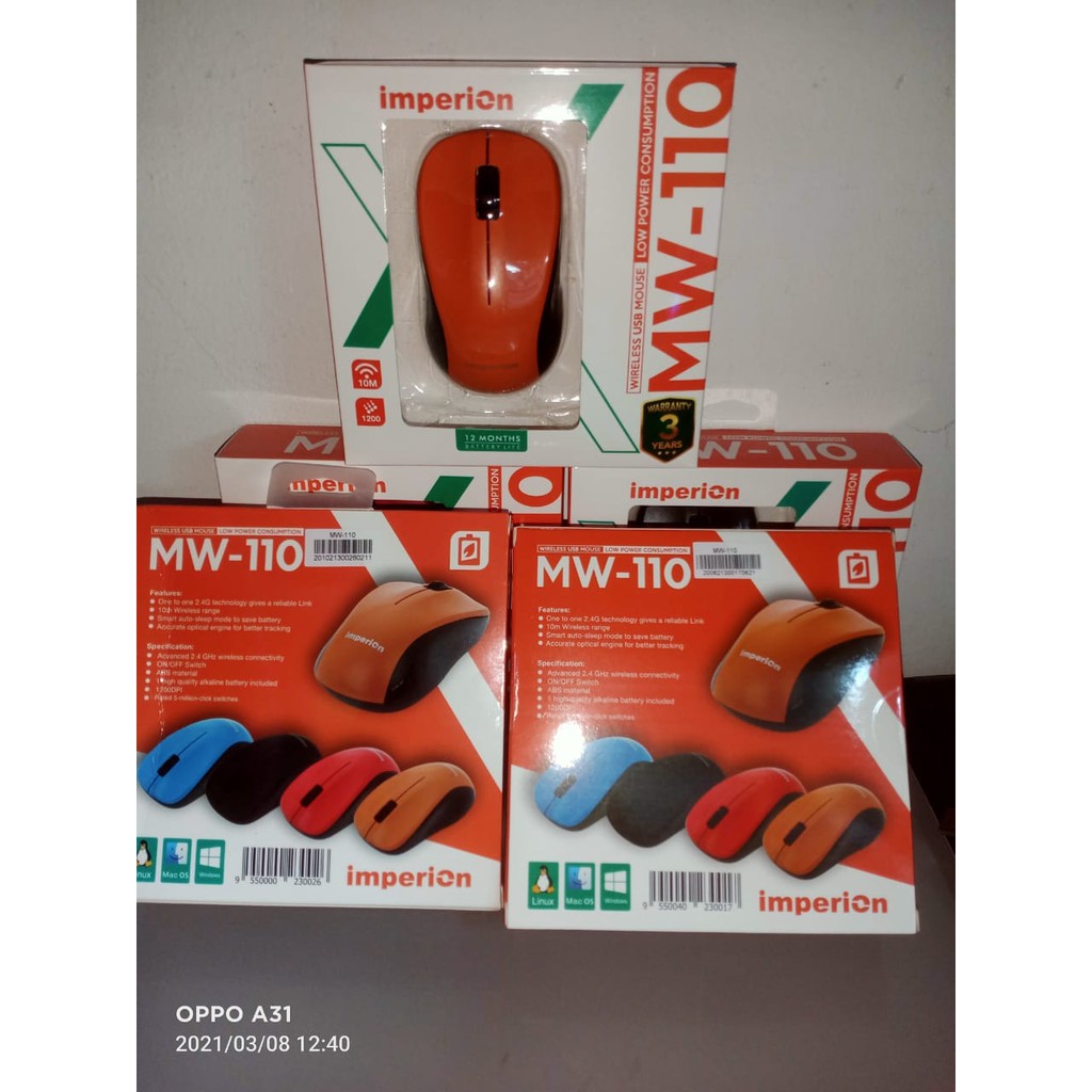 mouse wireles original 100% imperion mw-110 murah garansi 3 tahun resmi