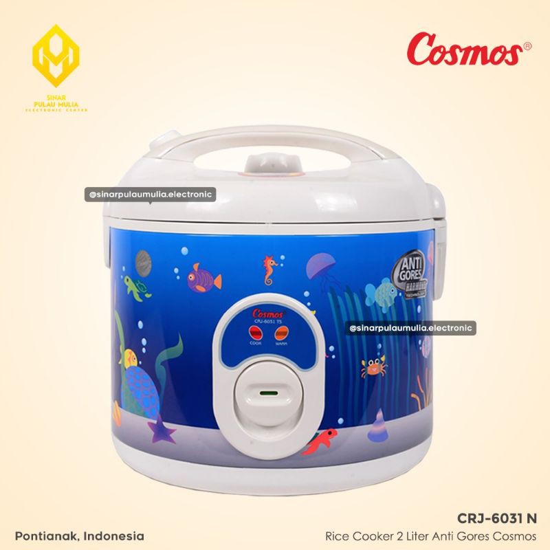 Cosmos Rice Cooker 3 in 1 Magic Com 2 Liter - CRJ-6031 N / CRJ 6031 N / CRJ6031N