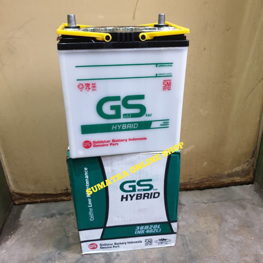 Jual Aki Mobil Battery Gs Gold Star Hybrid 36b20l Ns40zl 12v 35ah