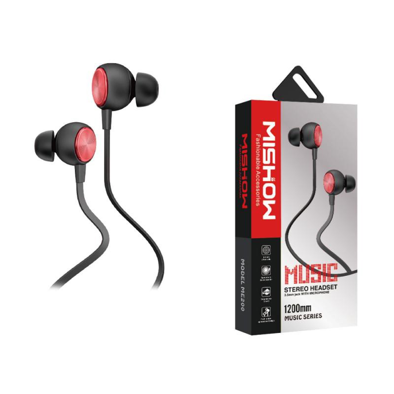 EARPHONE MISHOW ME200 STEREO ADA MIC SUARA MANTAP